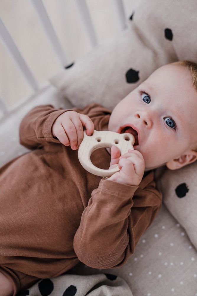 Toys - Wooden teether – Frisky frog - OOH NOO