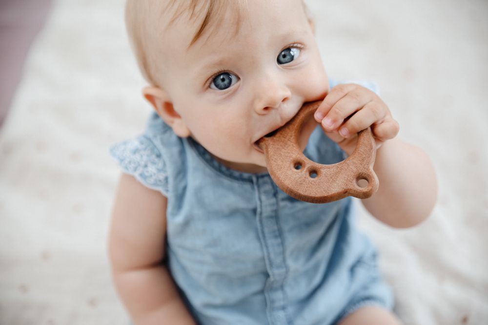 Jouets enfants - Wooden teether – Chunky monkey - OOH NOO