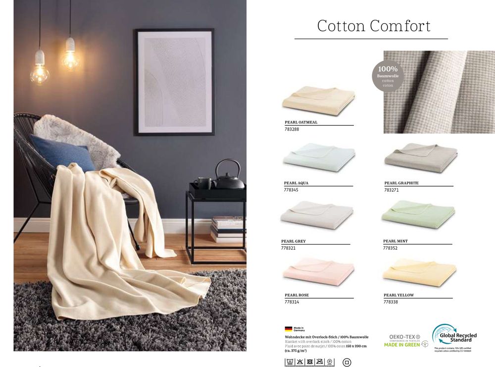 Objets de décoration - Plaid Cotton Confort - BIEDERLACK