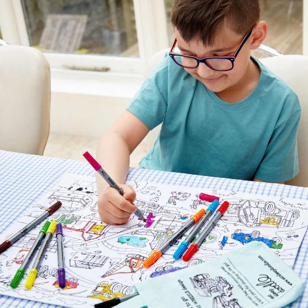 Sets de table - set de table portable voitures, camions et tracteurs - EATSLEEPDOODLE