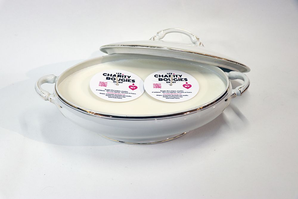 Candles - PORCELAIN CANDLE XL and XX - CHARITY BOUGIES DE NY