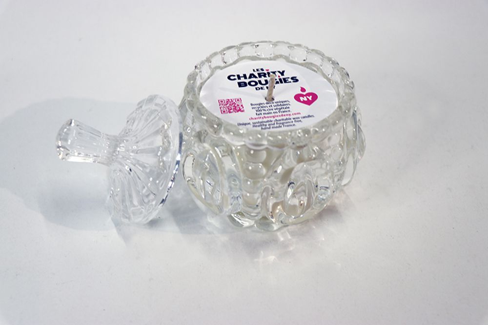 Objets de décoration - BOUGIE EN VERRE OU CRISTAL S ou M - CHARITY BOUGIES DE NY