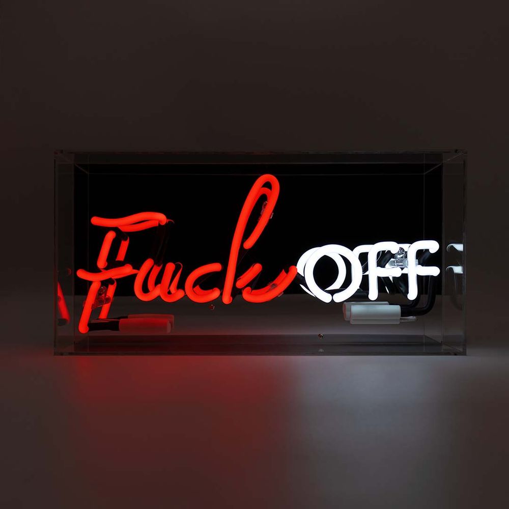 Table lamps - 'Fuck Off' Acrylic Box Neon Light - LOCOMOCEAN