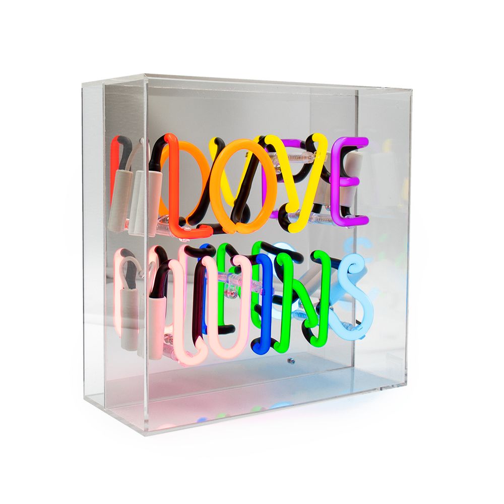 Desk lamps - 'Love Wins' Acrylic Box Neon Light - LOCOMOCEAN