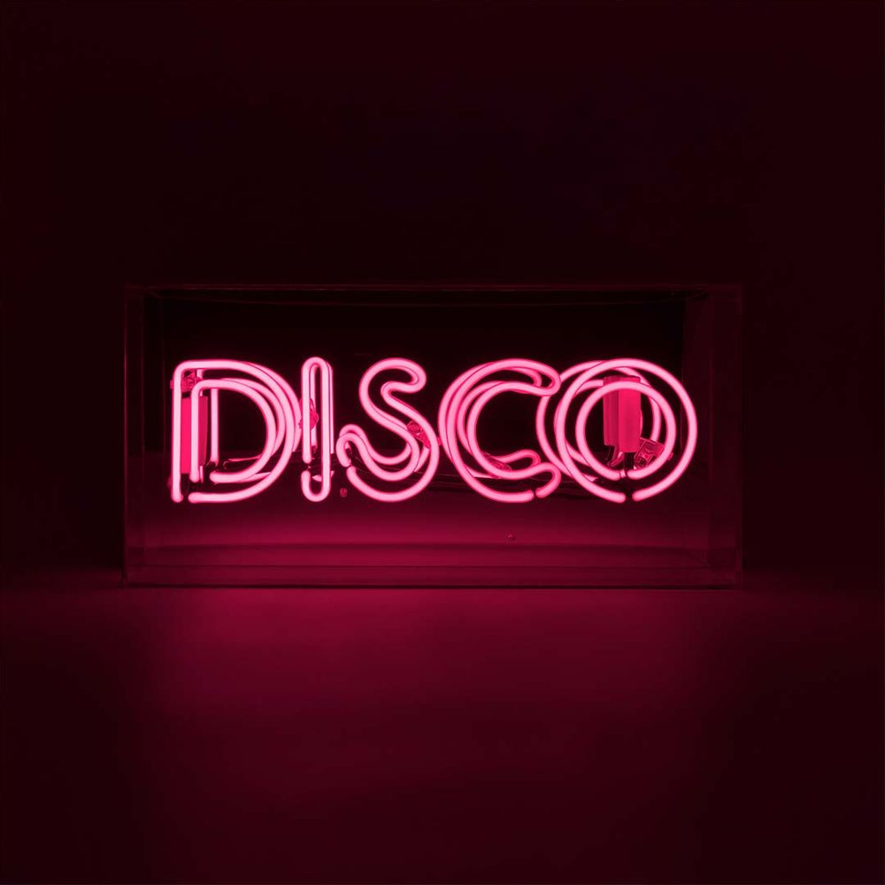 Desk lamps - Pink 'Disco' Acrylic Box Neon Light - LOCOMOCEAN