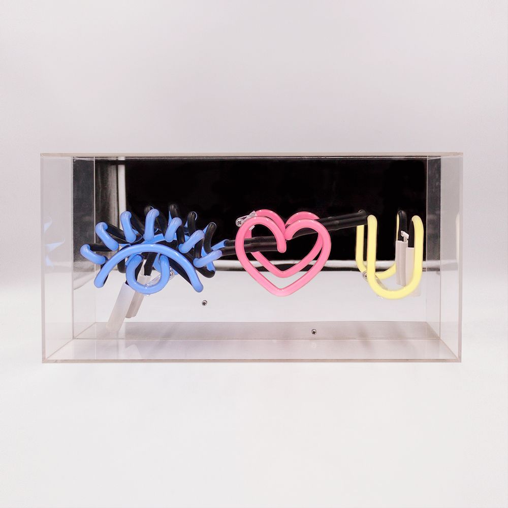 Lampes de bureau - Boîte à néon en acrylique « Eye Love You » - LOCOMOCEAN