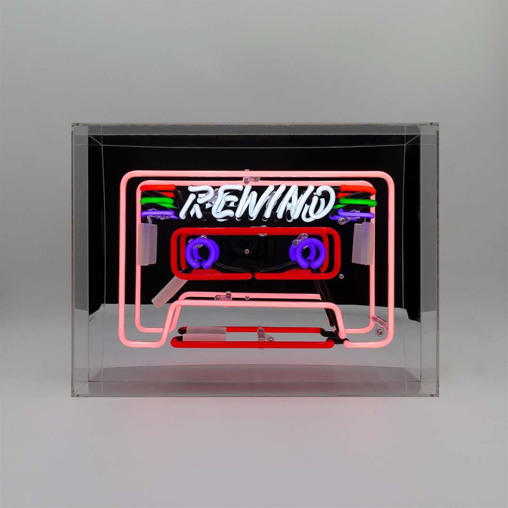 Desk lamps - 'Cassette' Acrylic Box Neon Light - LOCOMOCEAN