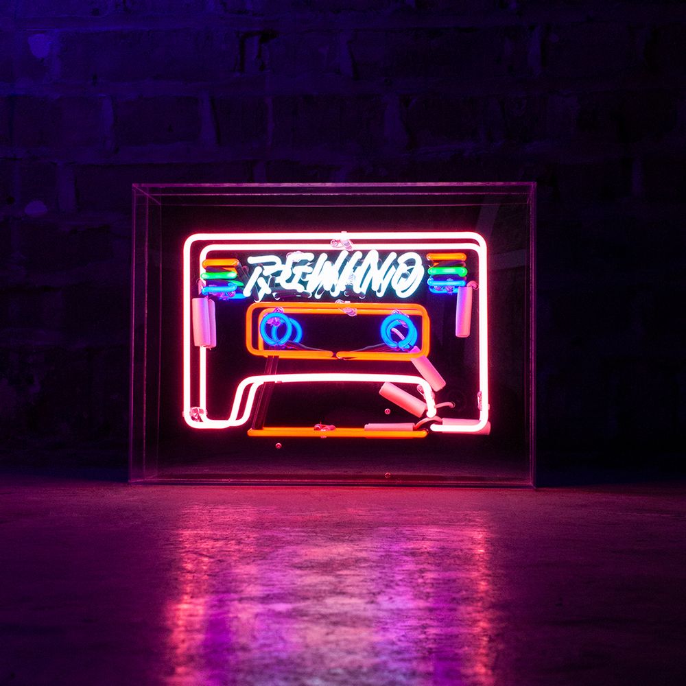Desk lamps - 'Cassette' Acrylic Box Neon Light - LOCOMOCEAN