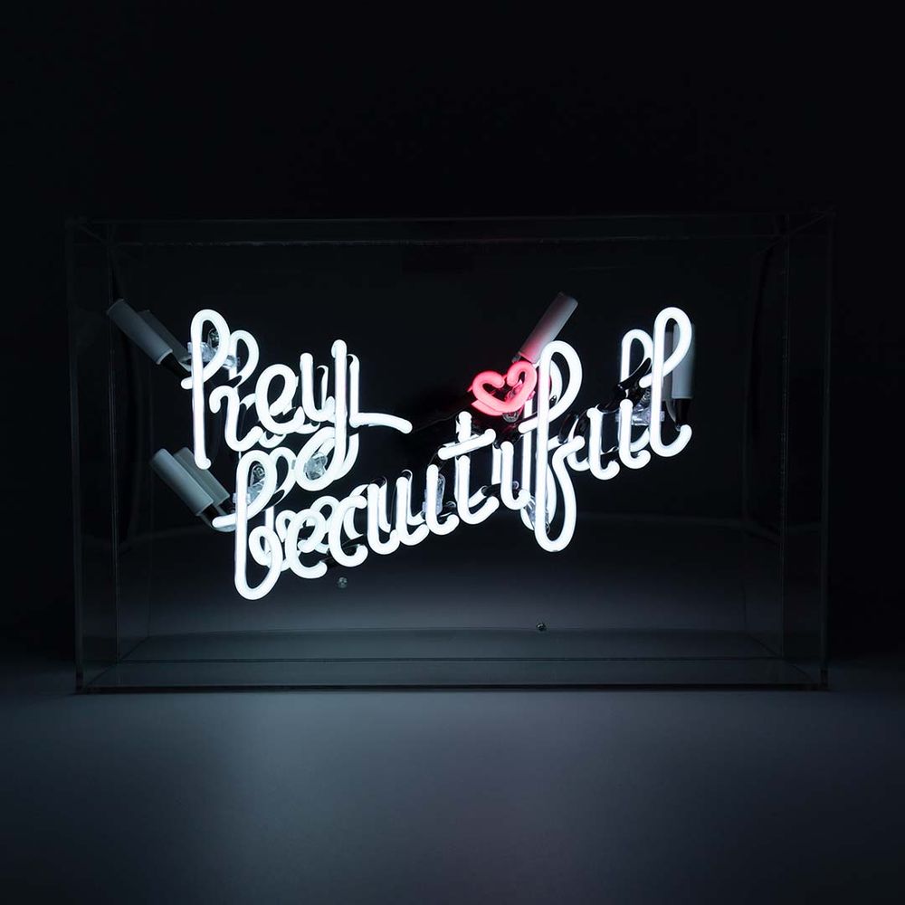 Lampes de bureau - Boîte à néon « Hey Beautiful » en acrylique - LOCOMOCEAN