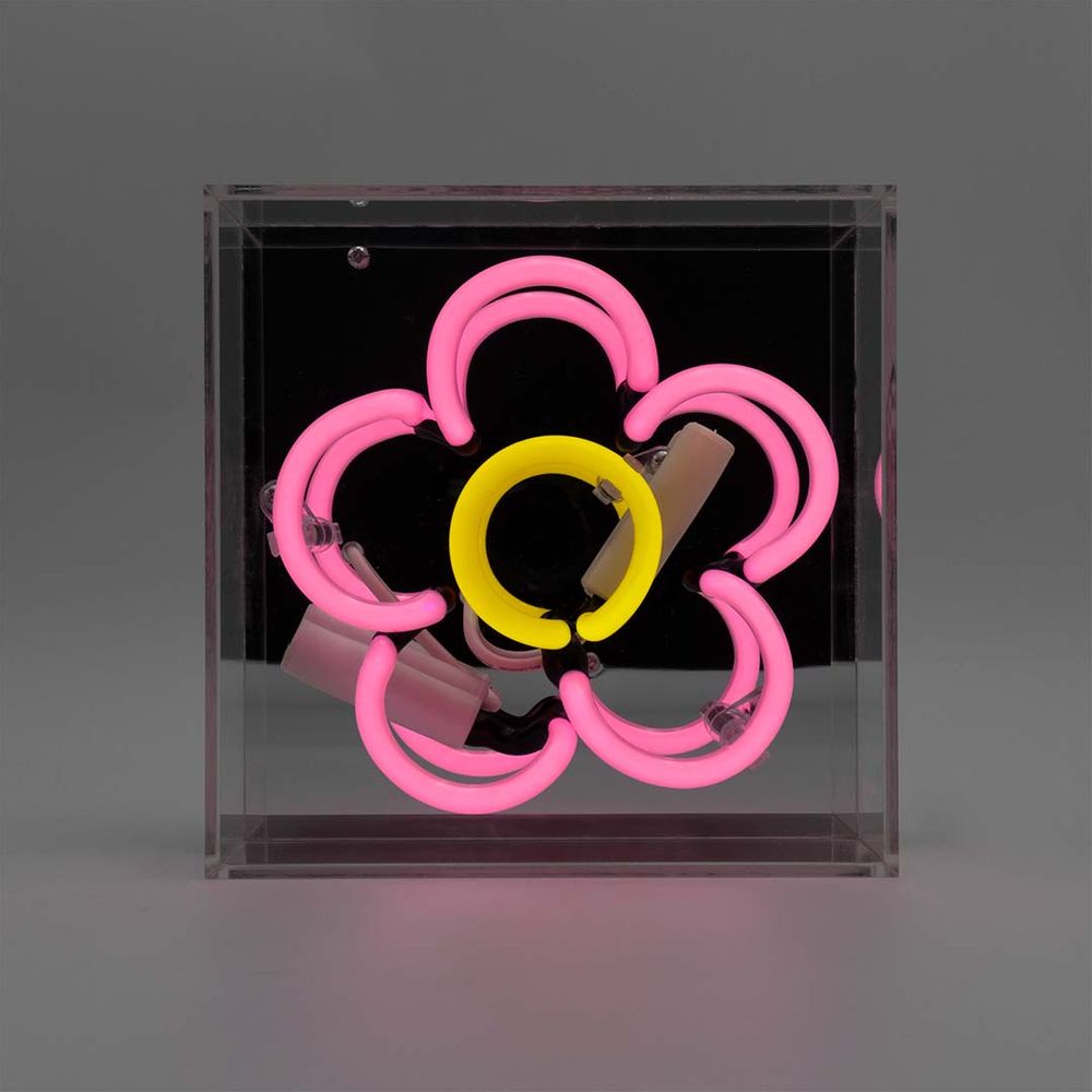 Desk lamps - 'DAISY' MINI GLASS NEON SIGN - LOCOMOCEAN