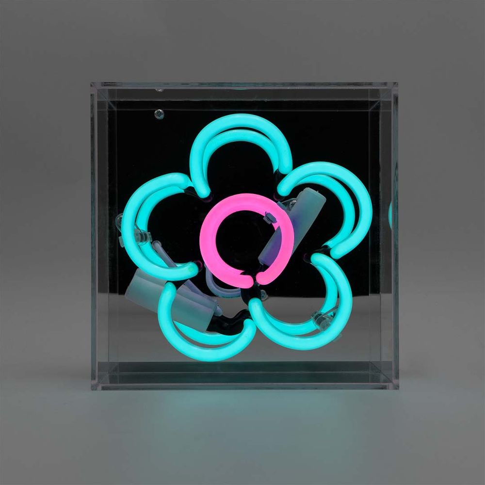Desk lamps - 'DAISY' MINI GLASS NEON SIGN - LOCOMOCEAN