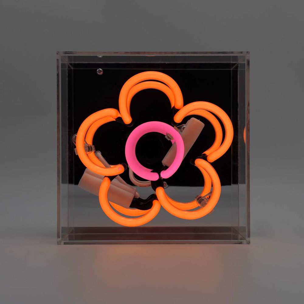 Desk lamps - 'DAISY' MINI GLASS NEON SIGN - LOCOMOCEAN
