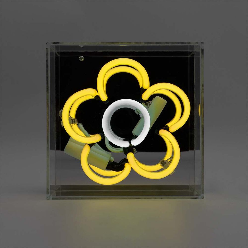 Desk lamps - 'DAISY' MINI GLASS NEON SIGN - LOCOMOCEAN