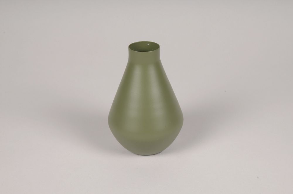 Office design and planning - Khaki metal vase D9cm H13.5cm - LE COMPTOIR.COM