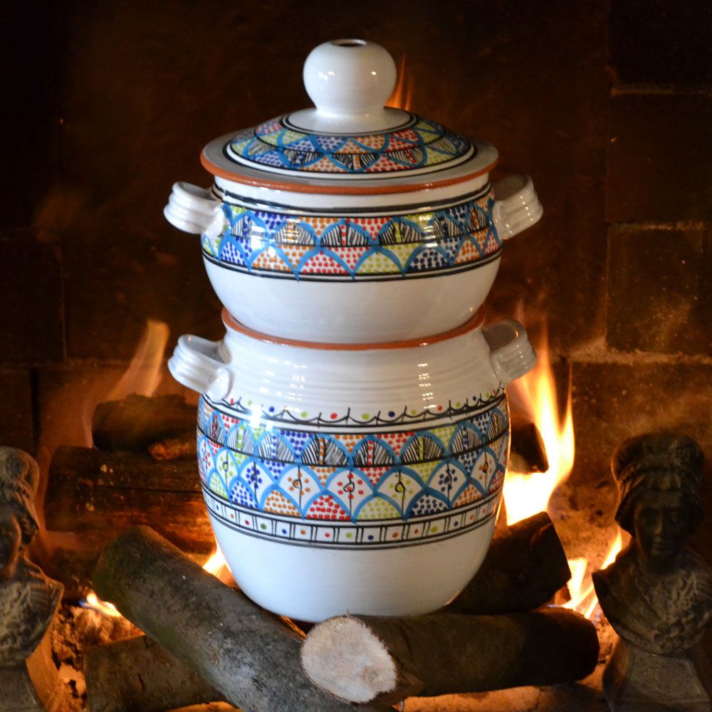 Faitouts - couscoussier de cuisson en pâte à feu - YODECO