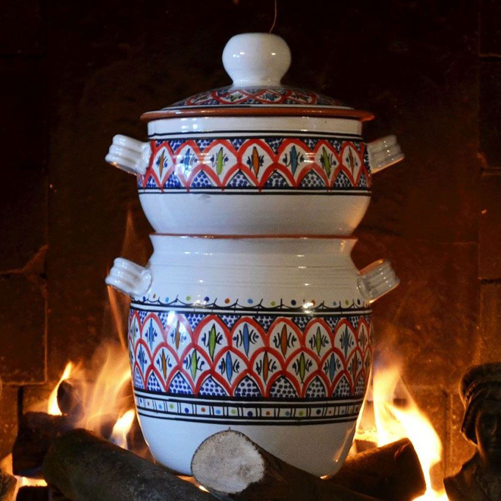 Faitouts - couscoussier de cuisson en pâte à feu - YODECO