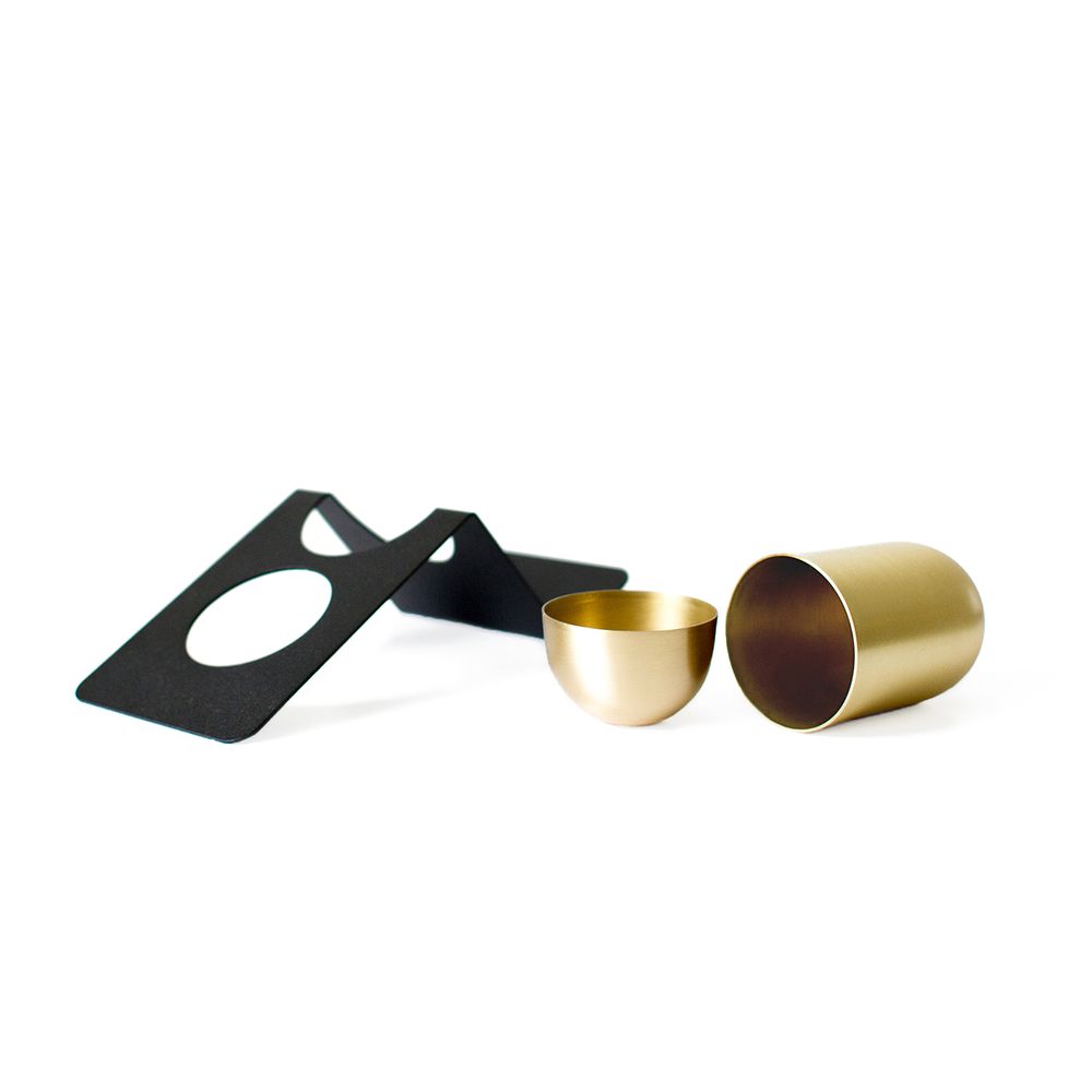 Range-tout - BLANK Organisateur de Bureau - Laiton et Noir - KITBOX DESIGN