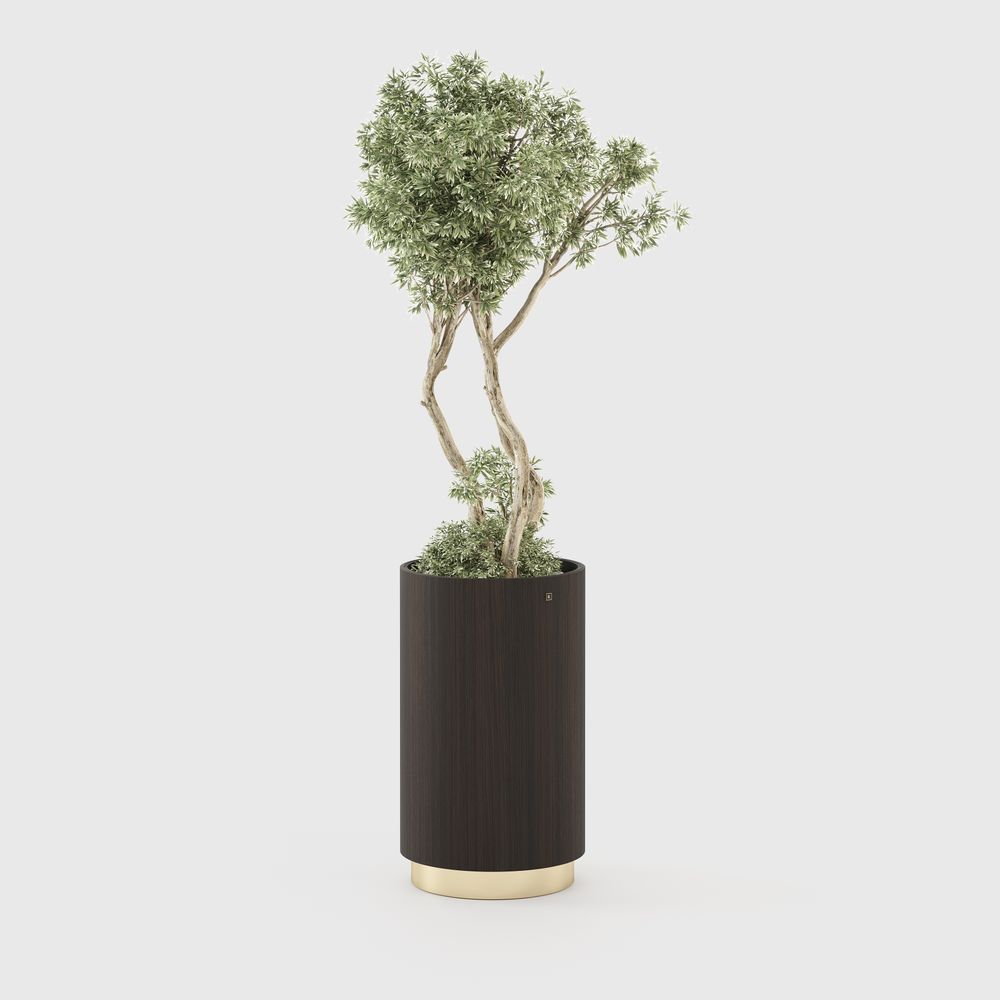 Vases - Grand pot de fleurs doré - LASKASAS