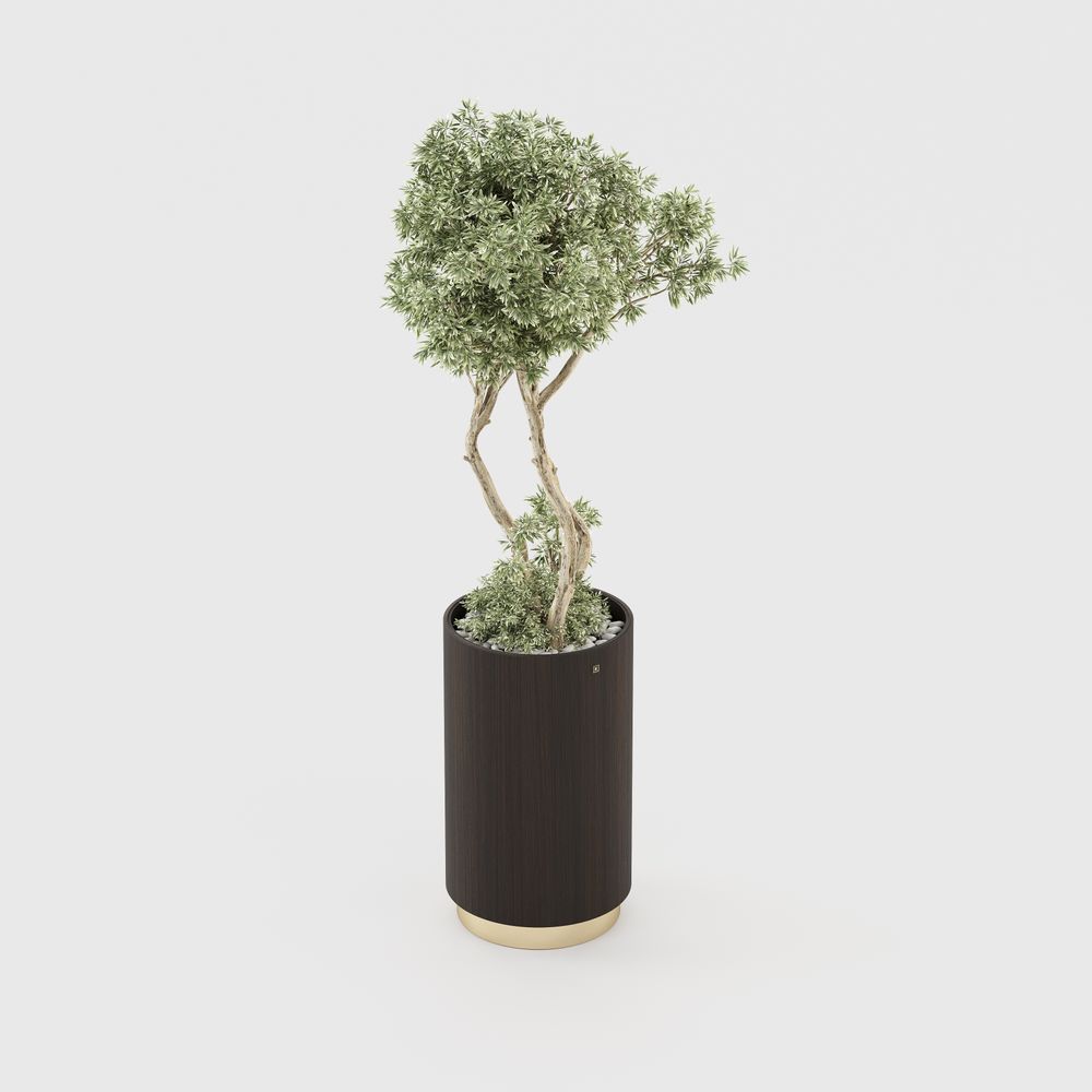 Vases - Grand pot de fleurs doré - LASKASAS