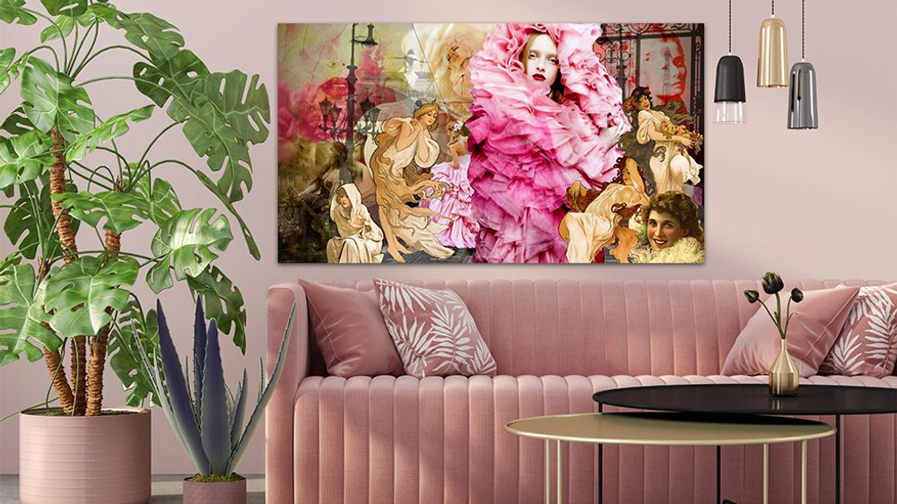 Coussins textile - "Rose" Collage Edition Limitée - L'ATELIER D'ANGES HEUREUX