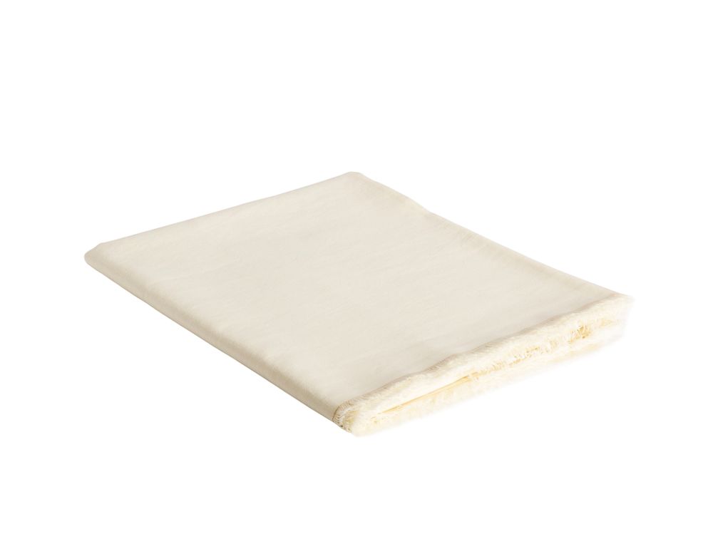 Nappes - Lot de 2 serviettes en coton et lin beige à franges 40x40 cm MS22031 - ANDREA HOUSE