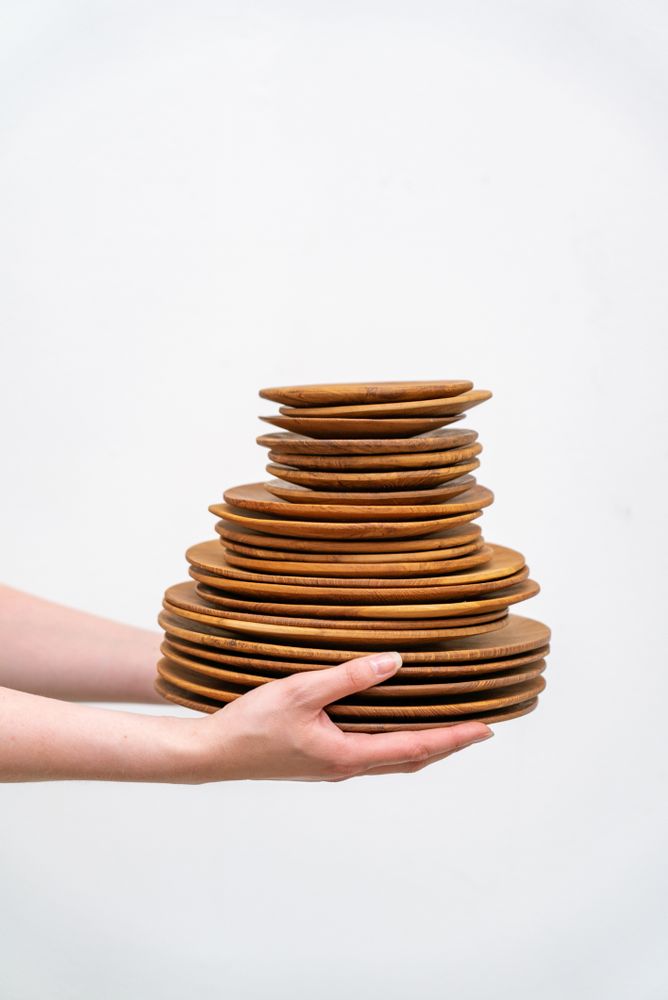 Everyday plates - Plates Made From Reclaimed Teak Wood - ORIGINALHOME ECO DESIGN