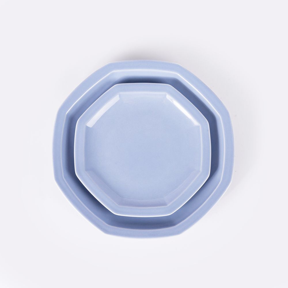 Couverts & ustensiles de cuisine - L'assiette à dessert en porcelaine - Bleu clair - OGRE LA FABRIQUE