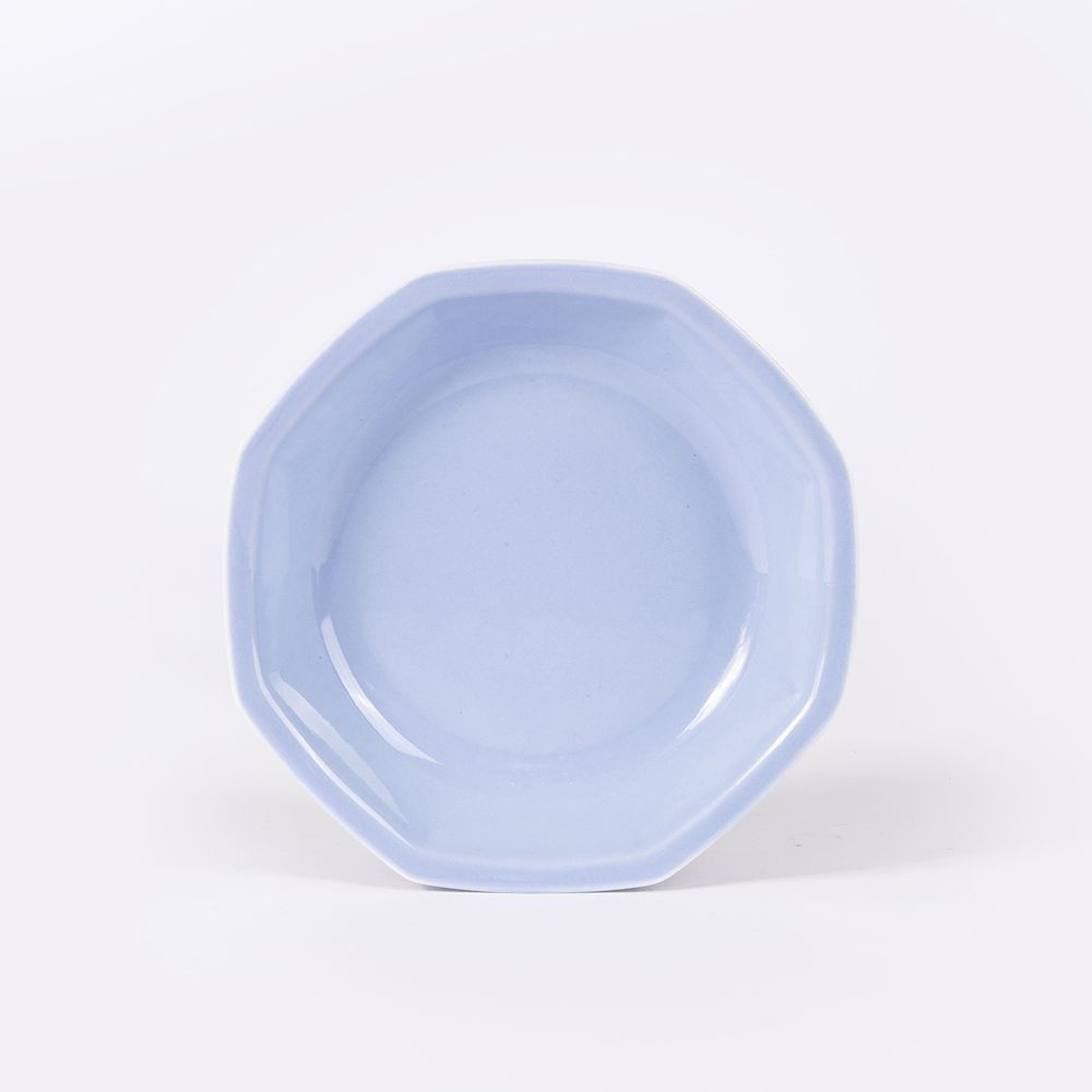 Kitchen utensils - Octagonal porcelain soup plate - Light blue - OGRE LA FABRIQUE