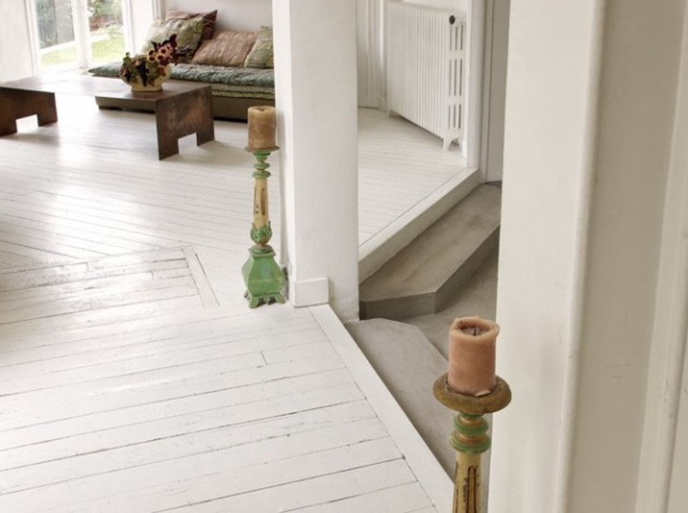 Parquets - Rétro - plancher vieilli, vintage peint. - ARBONY