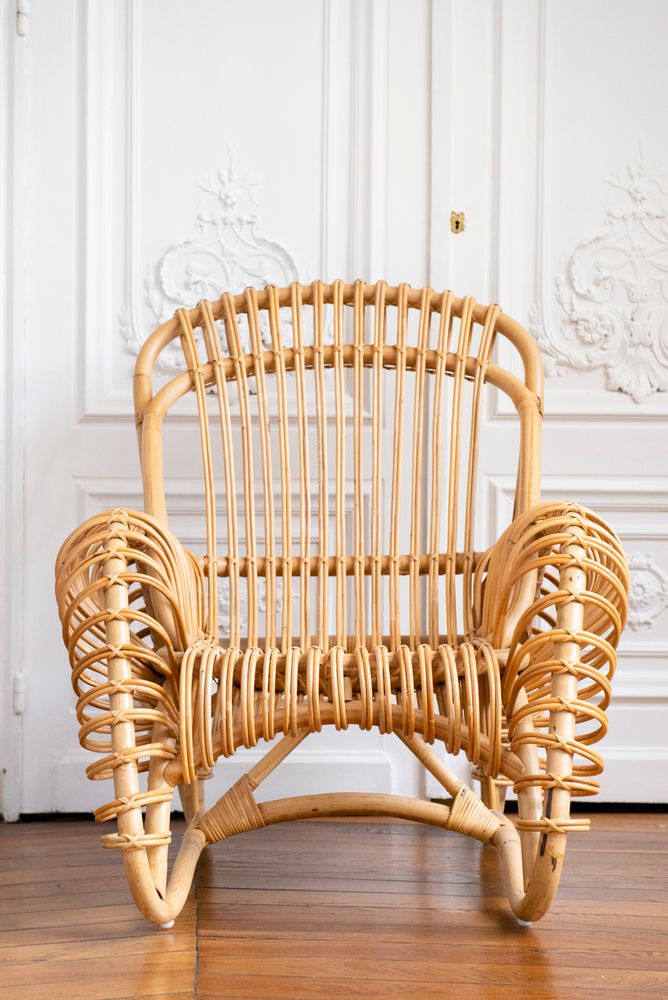 Armchairs - BOUCLE rattan armchair - KOK MAISON