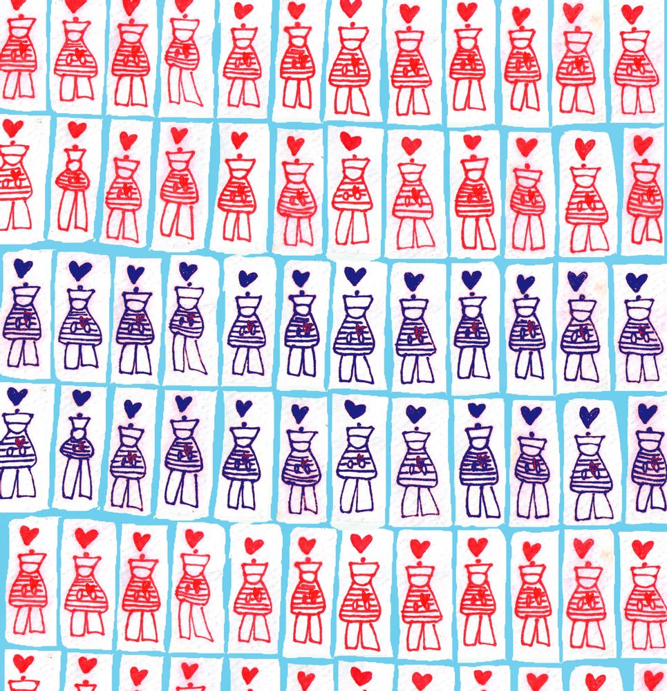 Coussins textile - taie d'oreiller La Danza del Marinaretto Innamorato - BACIO DEL MARINAIO