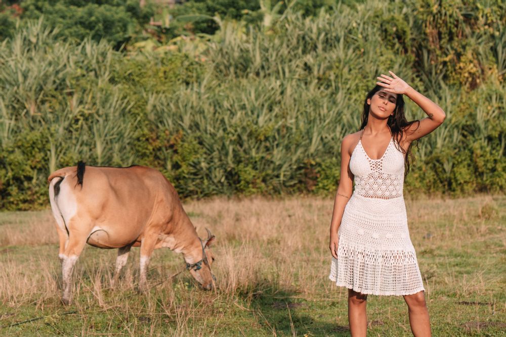 Apparel - Hand knitted Cuba crochet short dress - MON ANGE LOUISE