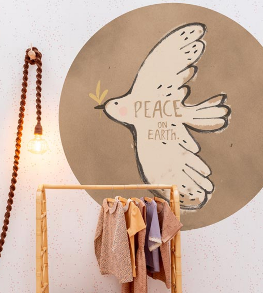 Objets déco enfant - Cercle de papier peint Peacebird - STUDIOLOCO