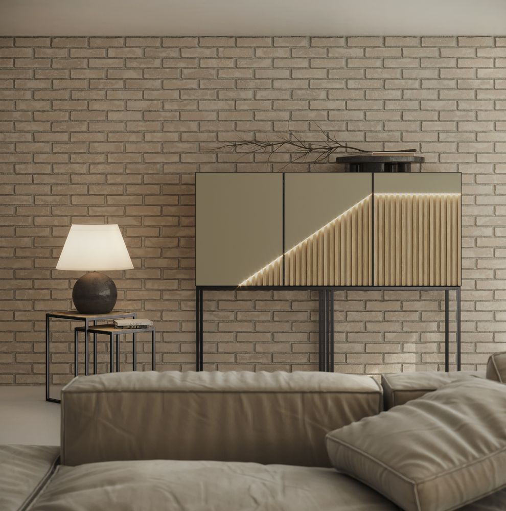 Storage boxes - Oblique Bar Cabinet - ZAGAS FURNITURE