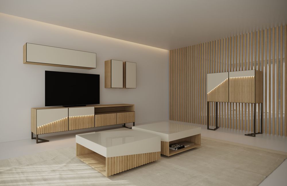 Storage boxes - Oblique Bar Cabinet - ZAGAS FURNITURE