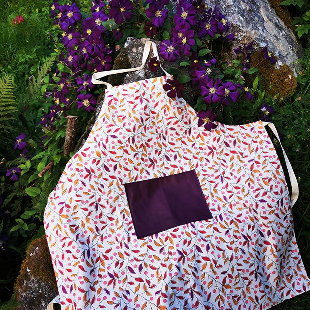 Homewear textile - Tablier Adulte en coton enduit - FLEUR DE SOLEIL