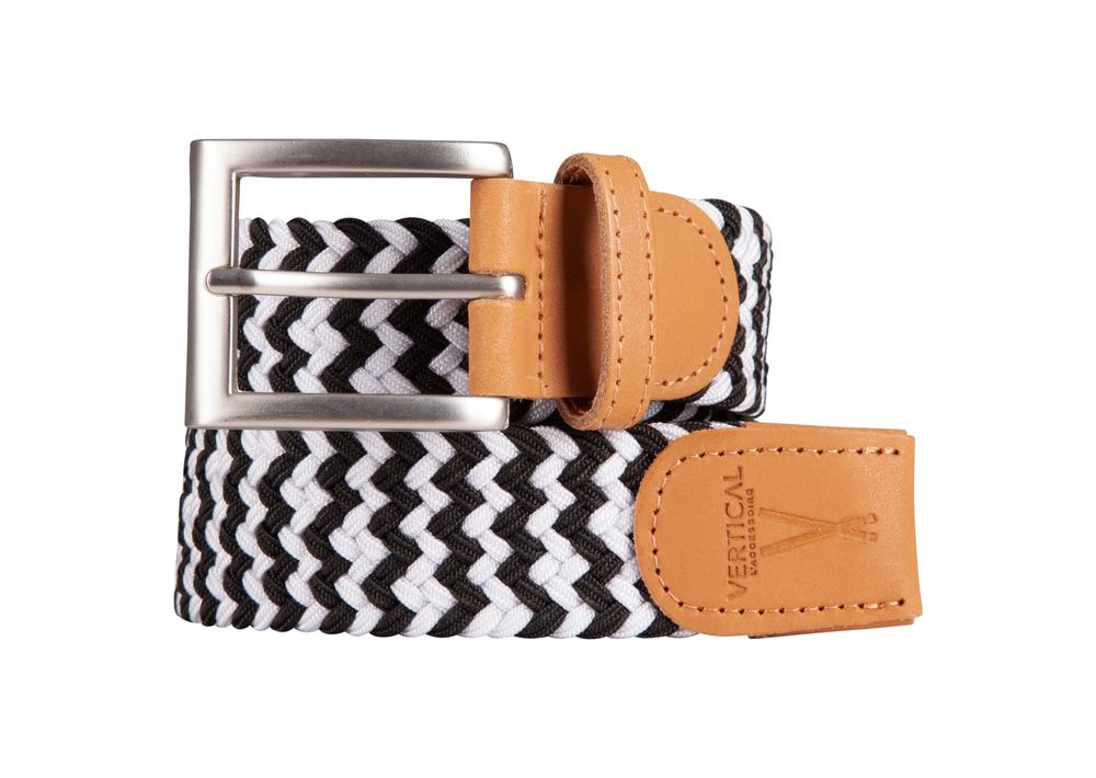 Leather goods - Black White Braided Belt - VERTICAL L ACCESSOIRE