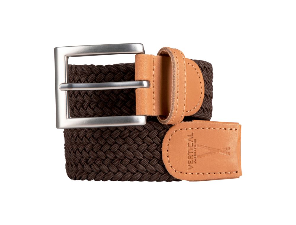 Petite maroquinerie - Ceinture tressée marron - VERTICAL L ACCESSOIRE