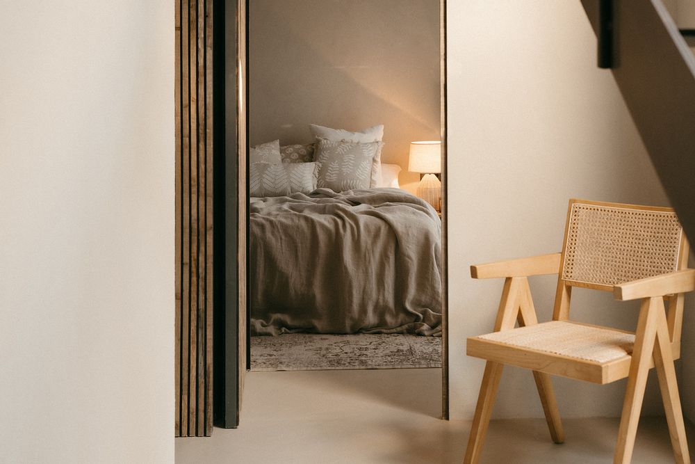 Coussins - Ivy linen and cotton cushion 45x45cm AX22120 - ANDREA HOUSE