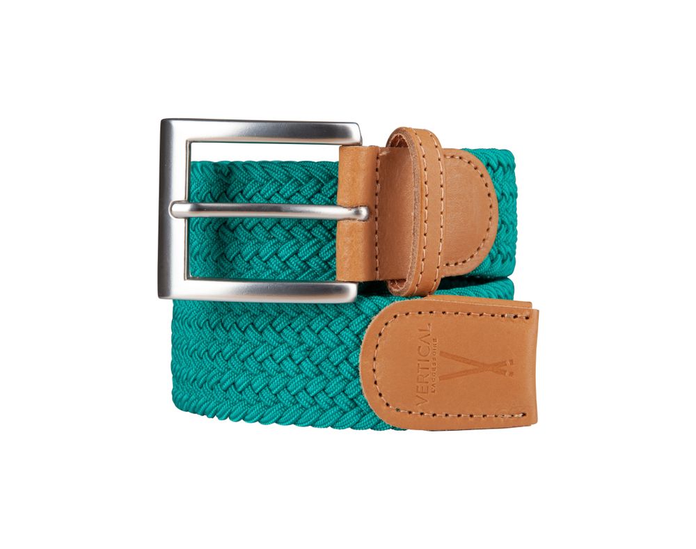 Leather goods - Green braided belt - VERTICAL L ACCESSOIRE