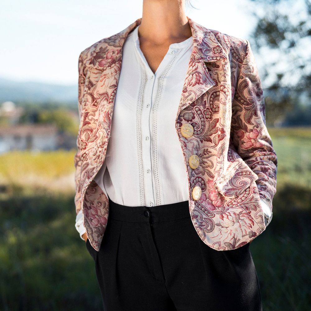Apparel - Flowery cushions - ROSE VELOURS