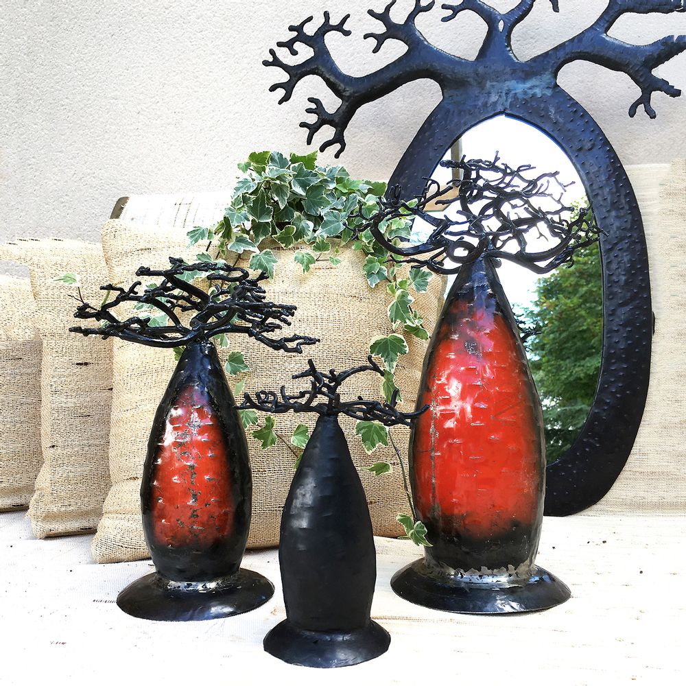 Bijoux - PORTE-BIJOUX BAOBAB EN METAL RECYCLÉ - PASSERAILES