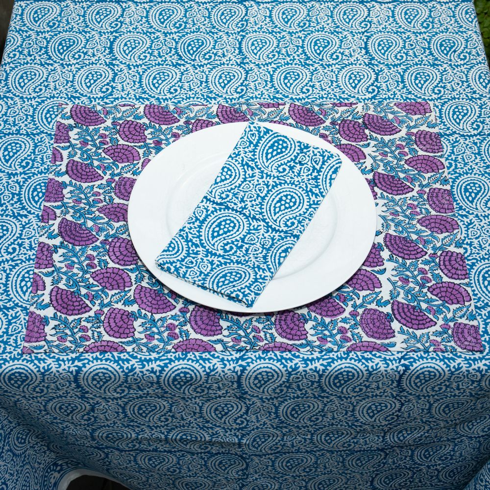 Table linen - block print cushions - ZEN ETHIC *