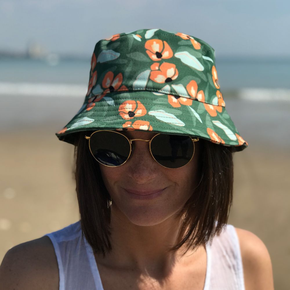Hats - ORANGE FLOWER bob hat - LE CHAPOTE