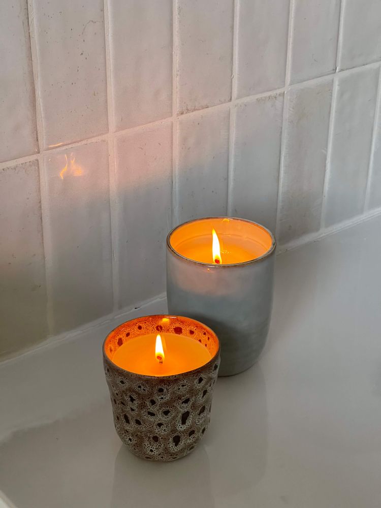 Ceramic - SCENTED CANDLE - COTTON FLOWER - MAISON ÉVIDENCE