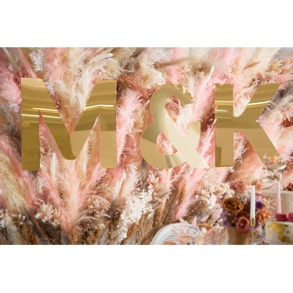 Decorative objects - Mirror letters, gold, 15-88 x 60-61 cm - PARTYDECO