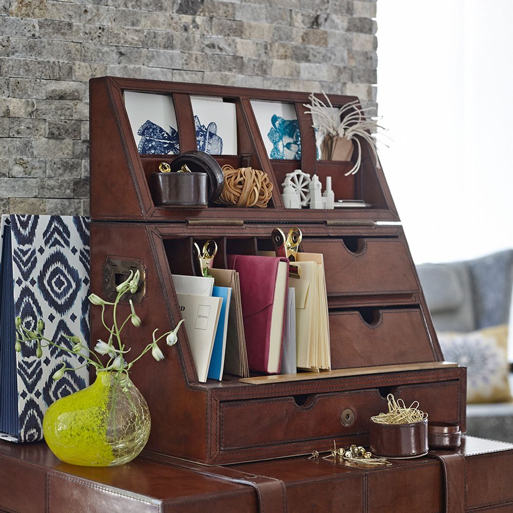 Coffrets et boîtes - Boîte à papier en cuir - LIFE OF RILEY