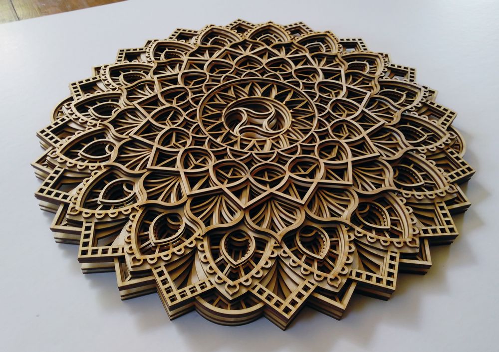 Other wall decoration - Wood Mandala, Apartment Decor, Elegant Wall Art - BHDECOR