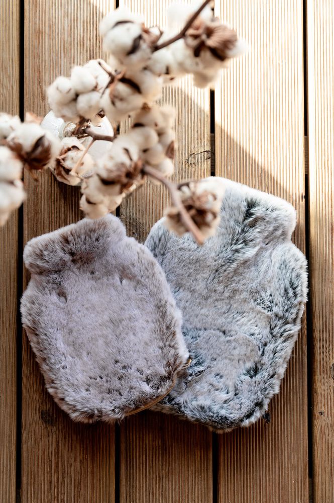 Textile and surface design - Faux fur hot water bottles - MAISON EVELYNE PRÉLONGE FRANCE