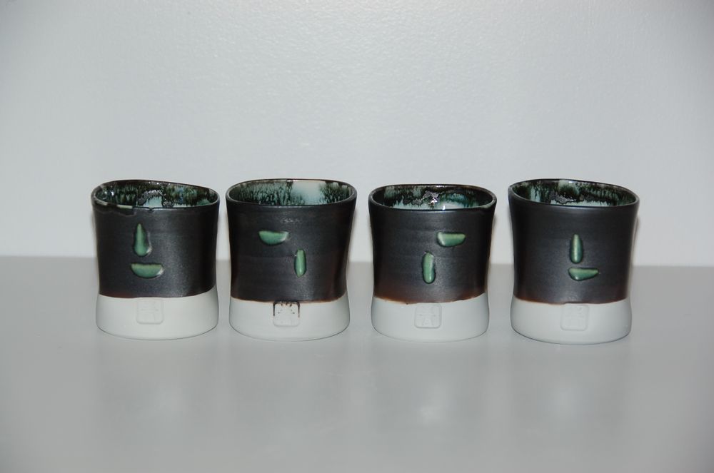 Tasses et mugs - Tasse à café carrée en porcelaine. - BLEU TERRE